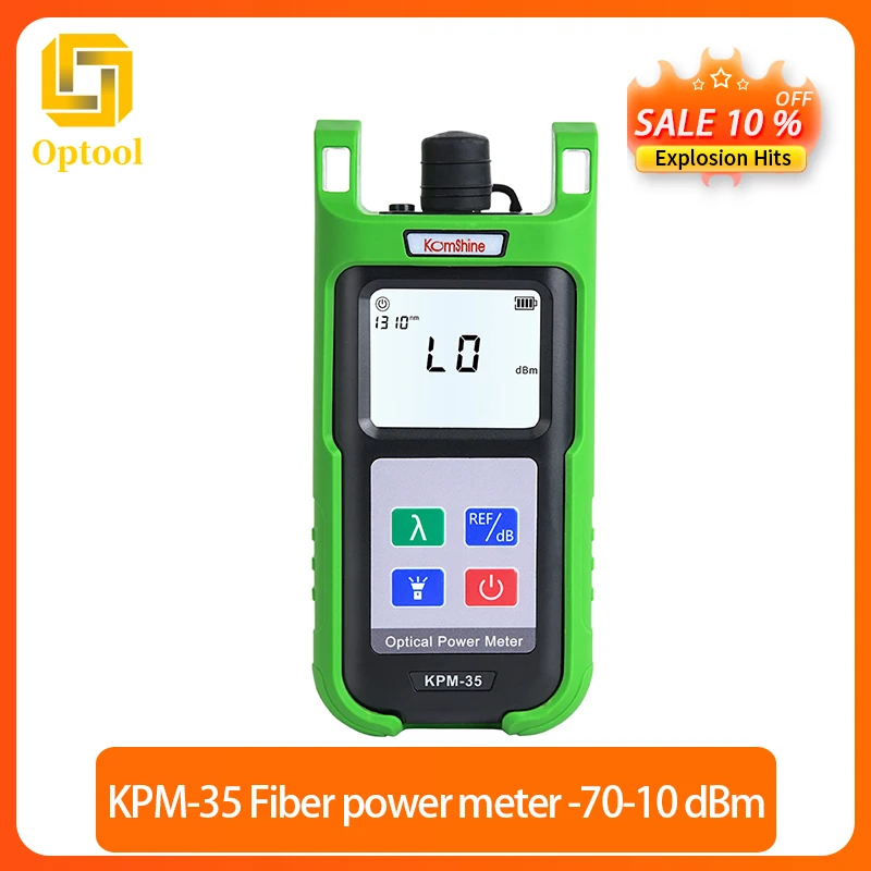 

KomShine KPM-35 Optic Fiber Power Meter FTTH 6 Calibrated Wavelengths 850/1300/1310/1490/1550/1625nm Pon OPM Free shipping