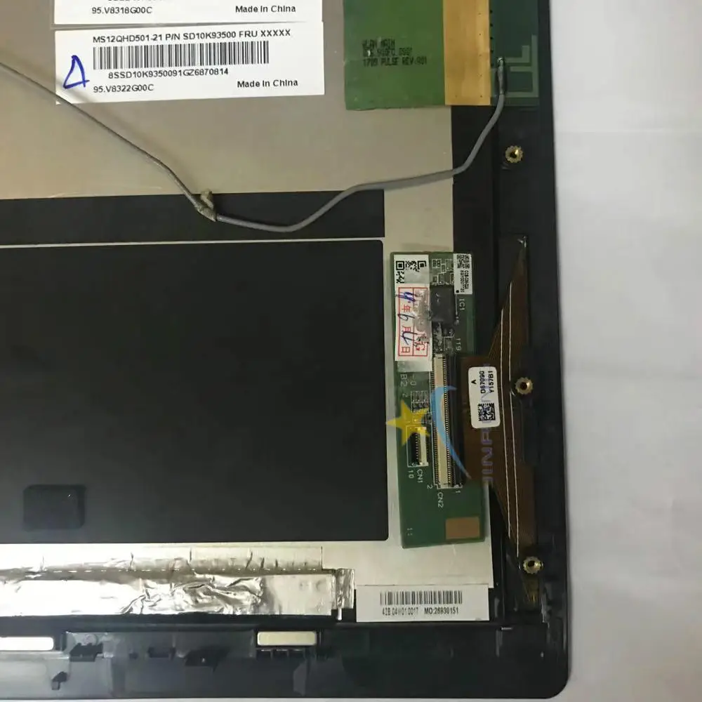 00NY891 00NY897 Оригинальный новый полный Lenovo X1 table 20GG001KUS 12.0-дюймовый 2160*1440 ЖК-дисплей LED сенсорный экран сборки Безель