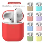 Мягкий силиконовый чехол для Apple AirPods 2, чехол ярких цветов, чехол для AirPods 2, тонкий ударопрочный защитный чехол для наушников, аксессуар