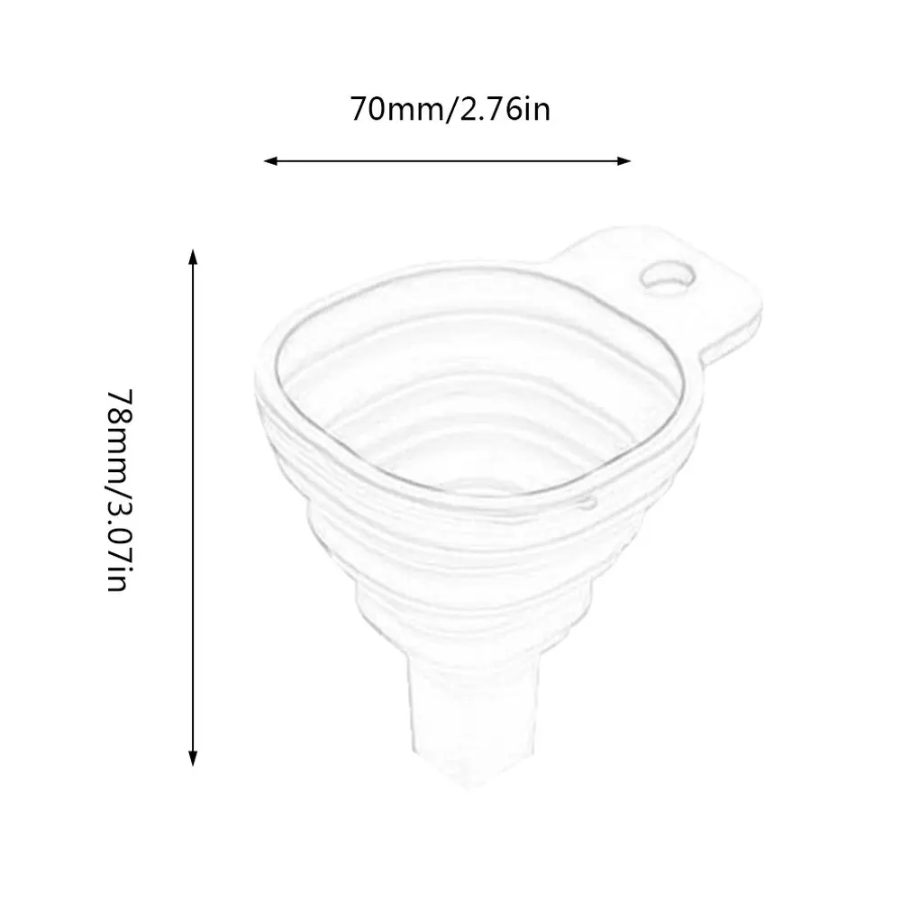 

Folding Funnel Small Retractable Tapered Funnel Kitchen Liquid Dispenser Household Food Grade Baking Tools