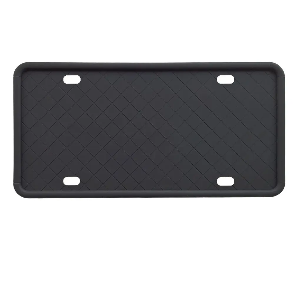 

Silicone License Plate Frames Weather-Proof Car License Plate Cover Car Rust-Proof Black License Plate Bracket Holder