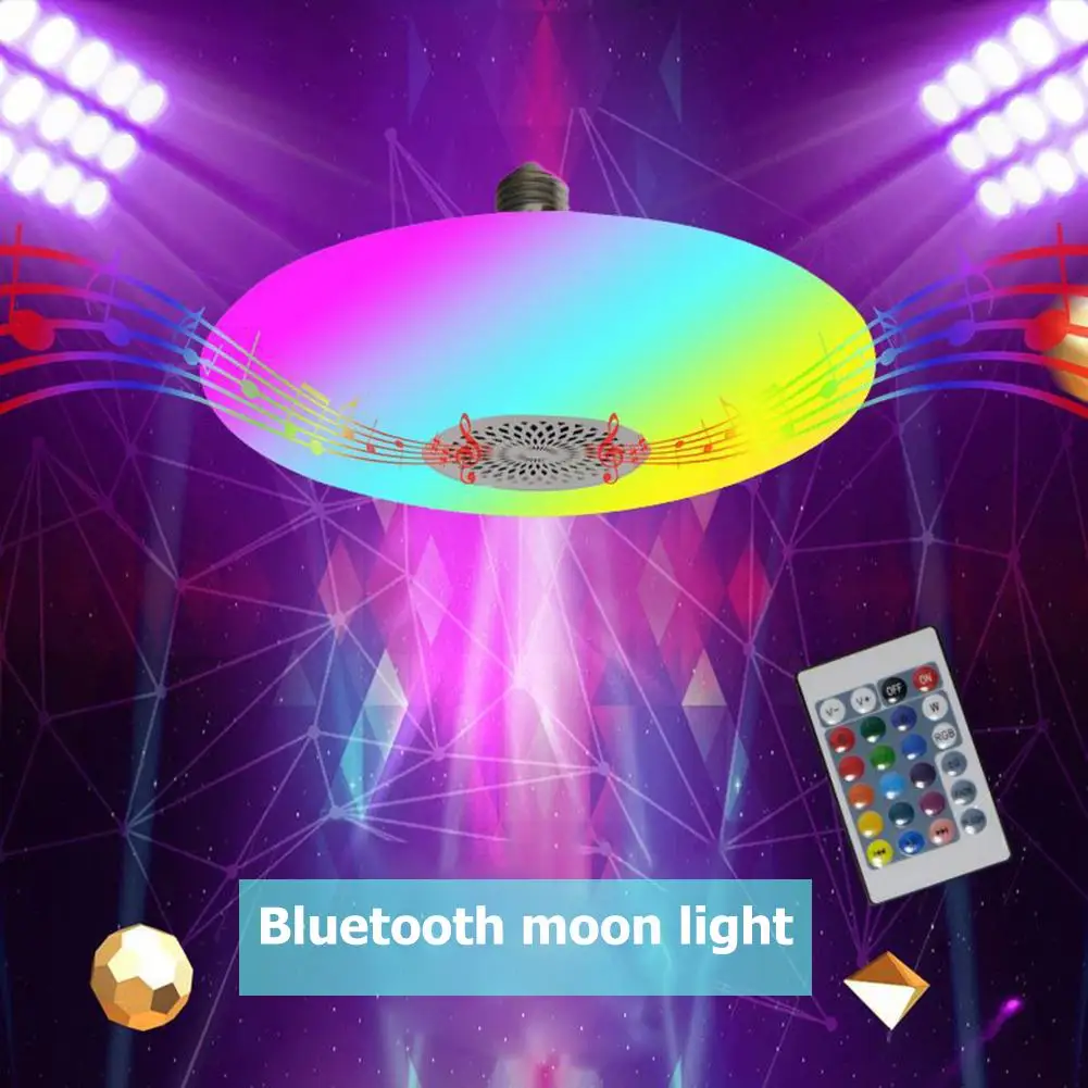 

RGB-лампа потолочная музыкальная совместимая с Bluetooth, 30 Вт, E27