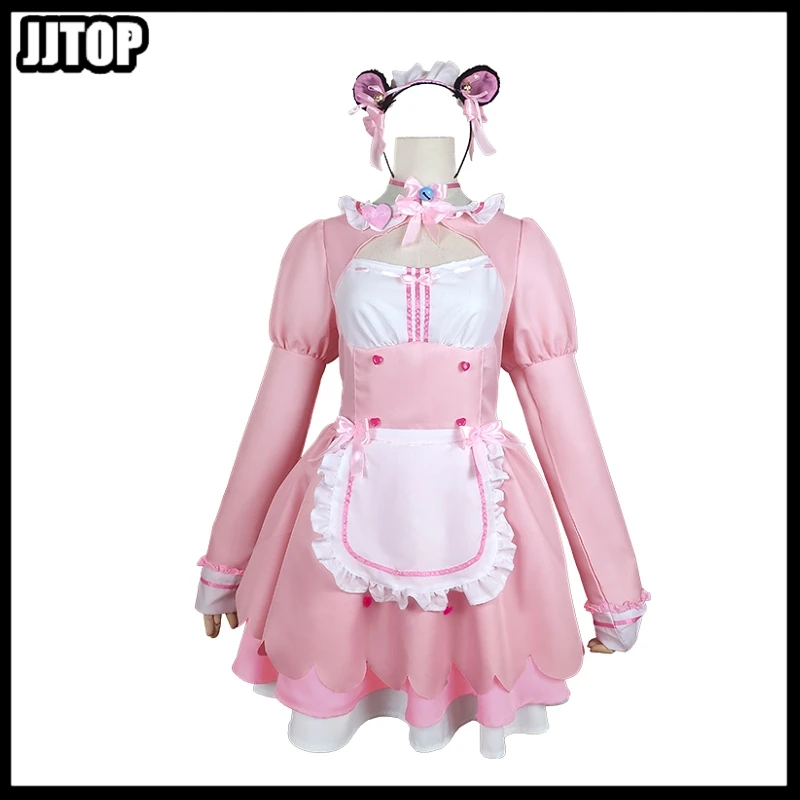 Chocola NEKOPARA Кокосовая азуки Корица Косплей ваниль горничная платье костюм уха Neko