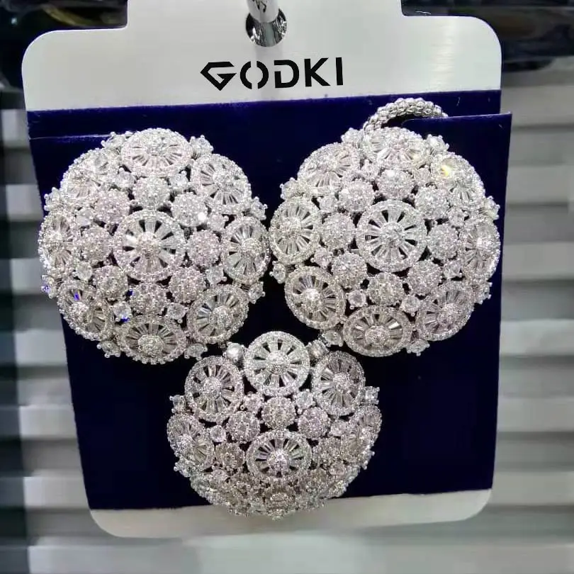 GODKI 35 мм 3 тон Цветочный Цветок геометрические модные роскошные супер AAA