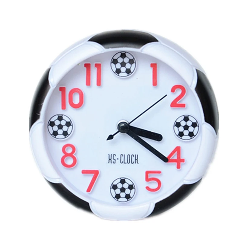 Decorative Football Ball Shaped Alarm Clock For Bedsides Bedroom Birthday Fans Gift