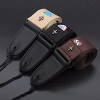 Elektrische Gitarre Strap Akustische Folk Guitarra G  rtel Straps Vintage Kreuz Pers  nlichkeit Gitarre Straps mit Pick Tasche