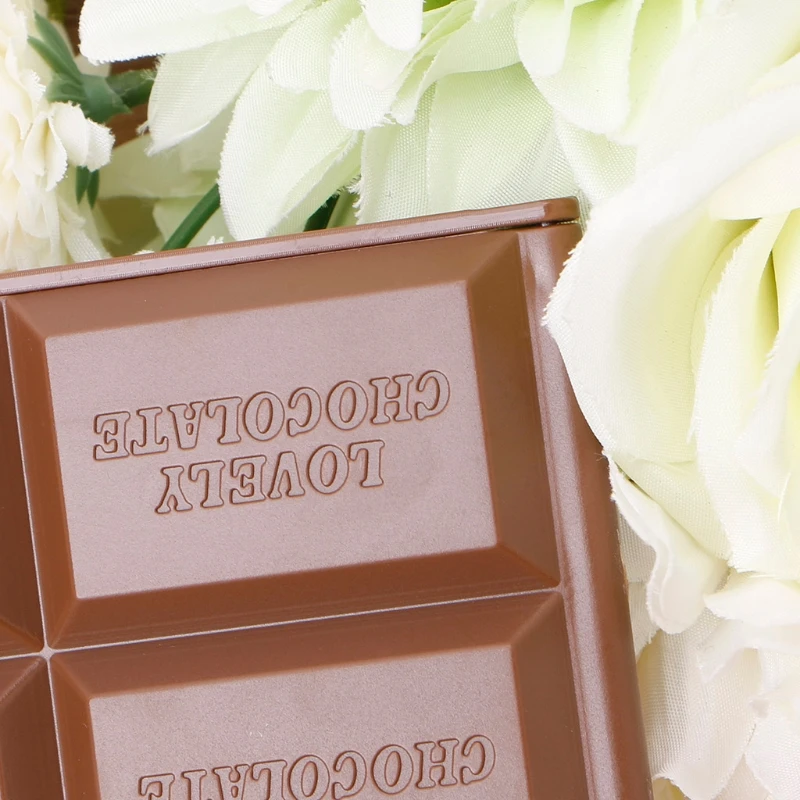 Милое шоколадное квадратное карманное зеркало в форме печенья мини складное для