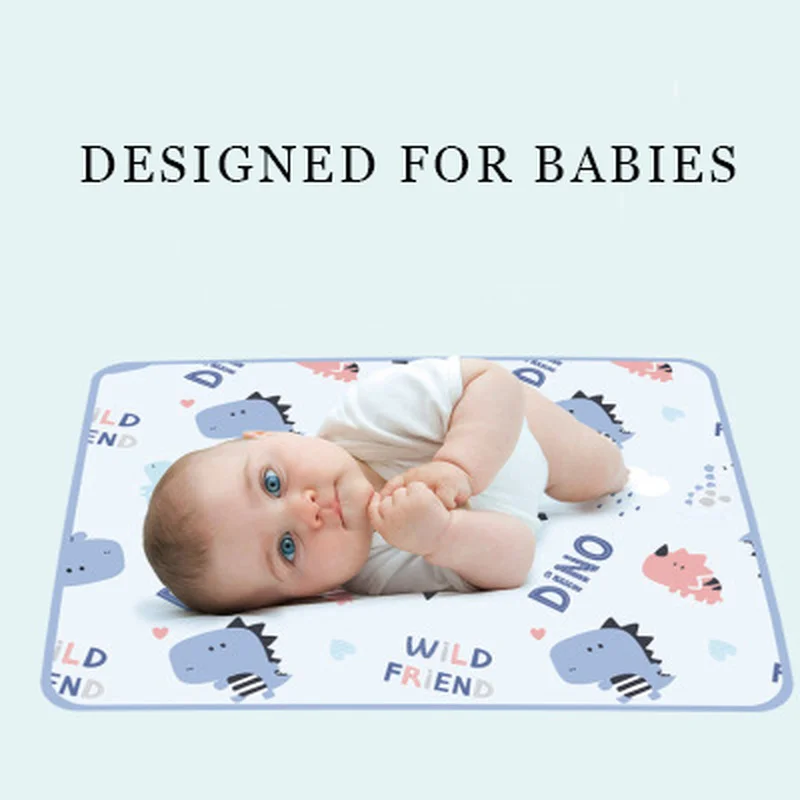 3-layer Baby Crib Mattress Diaper Pad Breathable Washable Newborns Cartoon Pattern Waterproof Changing Mat Pads Covers | Мать и ребенок
