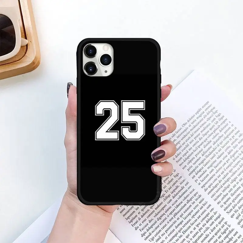 

Football Lucky number And letter Phone Case for iPhone 11 12 pro XS MAX 8 7 6 6S Plus X 5S SE 2020 XR mini