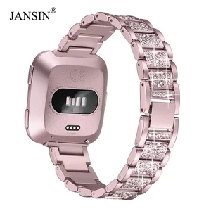 Браслет для часов с бриллиантами, браслет из нержавеющей стали для фитнес-браслета