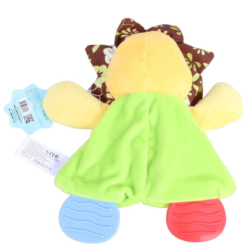 

Baby Cute Playmate Plush Doll Toys Kids Cartoon Animals Hand Bells Rattles Toy Baby Teether Kids Teething Toys