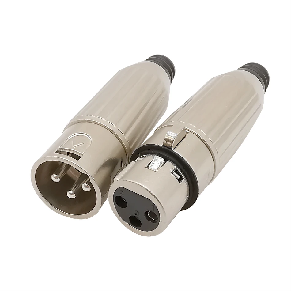 2 шт. XLR 3 Pin core мужской и женский разъем металлический разъём микрофонный кабель