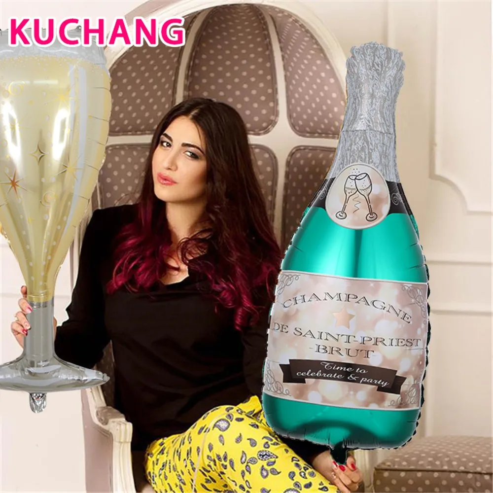 

Large Size Champagne Wine Beer Bottle Aluminium Foil Helium Balloons Wedding Birthday Party Home Decoration Balls Globos