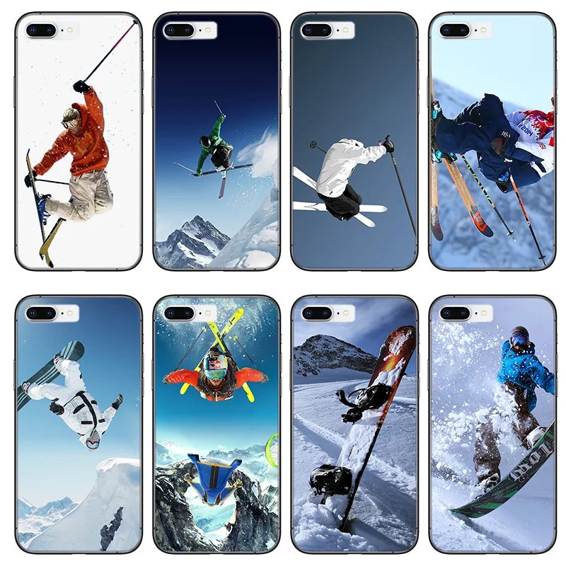 

Лыжный чехол для телефона Honor 9A 9S 9C 9X 8S 8A Pro 8X 8C 10 20S 20 Lite, черный чехол для Huawei p30 p40 Lite E Pro