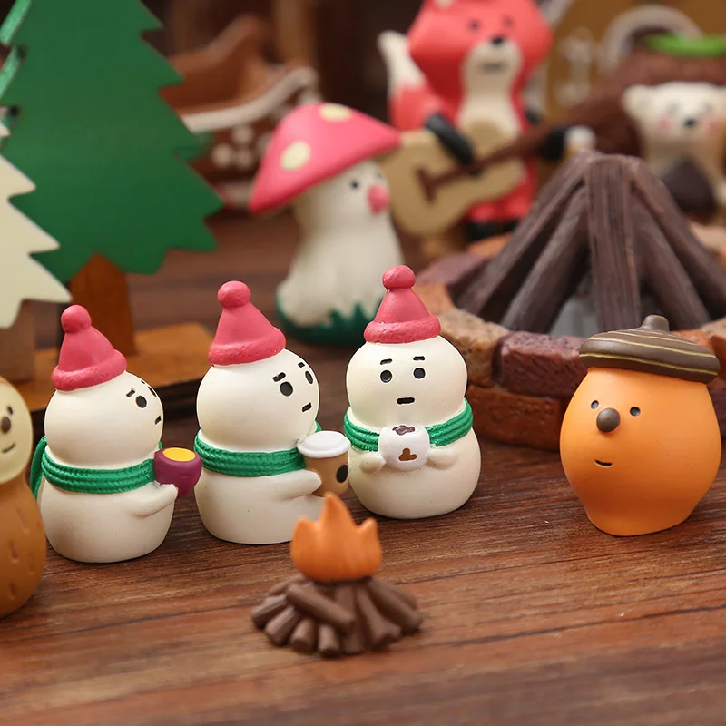 

Мультяшные миниатюрные фигурки животных, изделия из смолы, сказочные садовые украшения, товары, креативный Настольный украшения для дома, а...