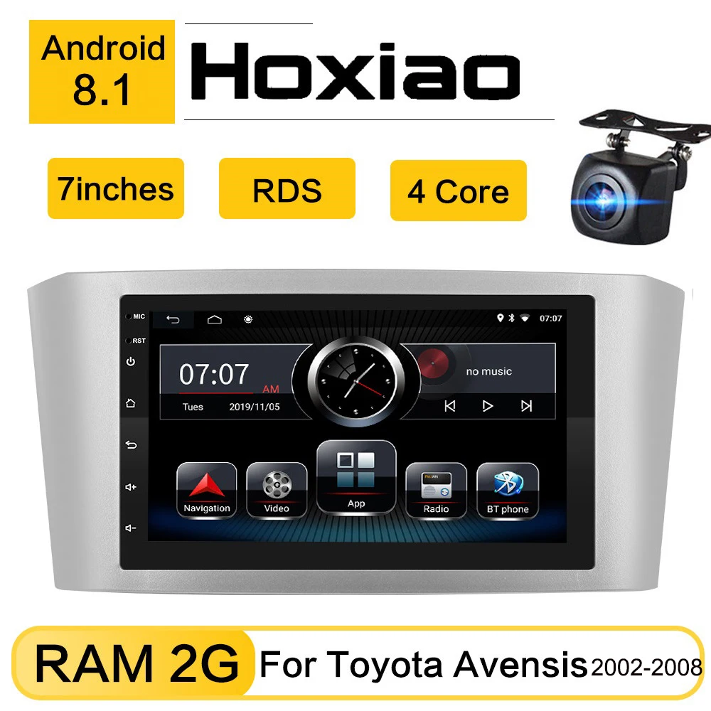 Автомагнитола 2DIN мультимедийный проигрыватель с GPS-навигацией Android 8 1 для Toyota Avensis