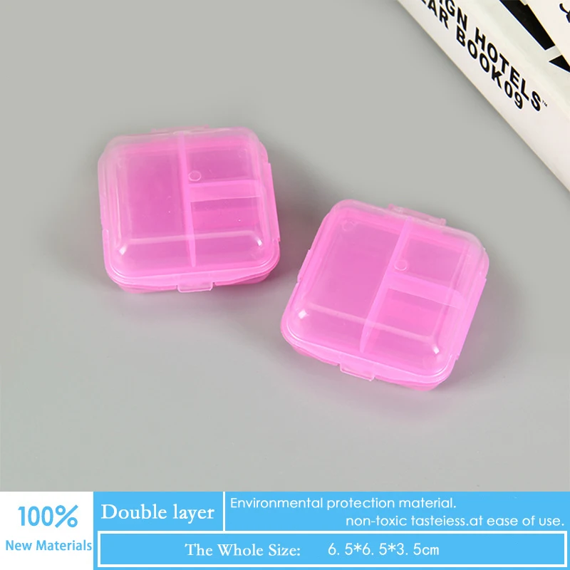 

Food Grade Plastic Double-Layer Portable Medicine Dispenser Pill Box Travel Medicine Storage Box Medicine Tablet Storage Box
