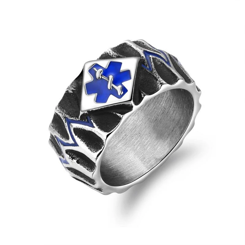 Ретро Старое титановое стальное кольцо мужской личности золотой Стальной Цвет 10