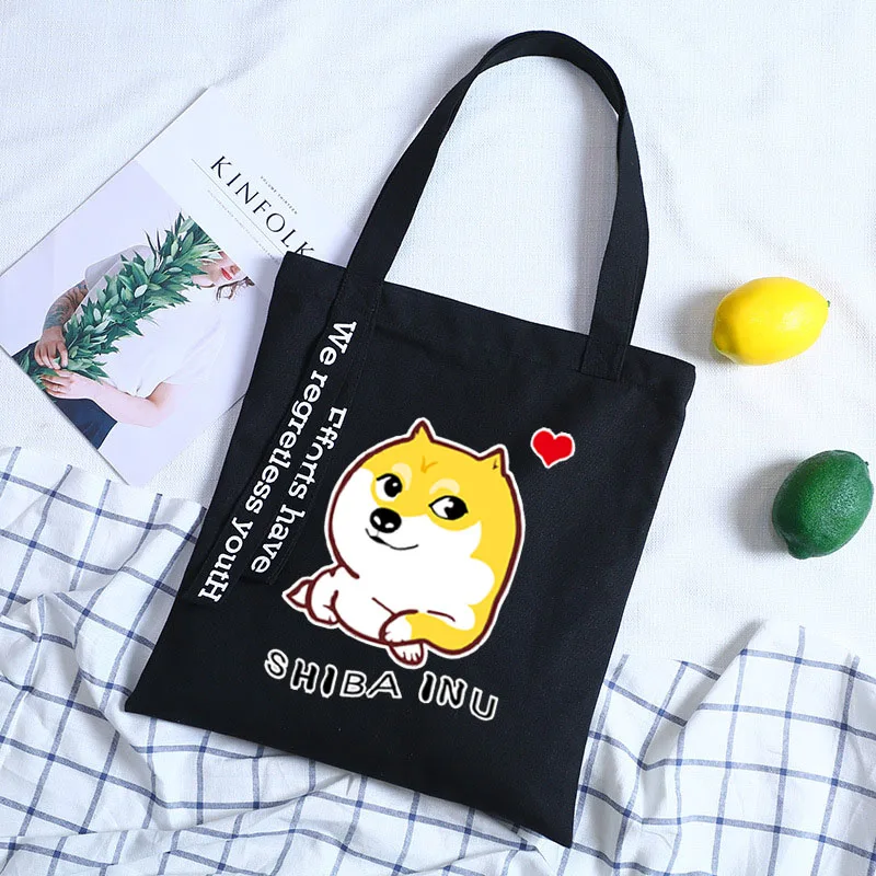 5 Женская сумка из холста с принтом собаки из аниме shiba Inu Doge, сумки-мессенджеры для дам, сумки через плечо, женские сумки - Цвет: 5