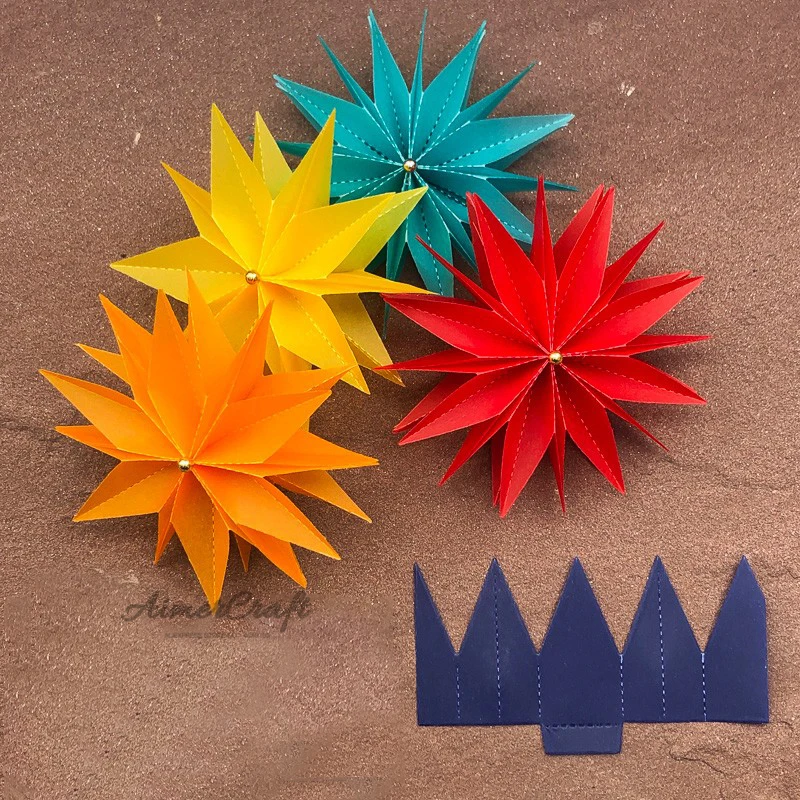 3D металлические Вырубные штампы в виде цветов и звезд искусственное рельефное