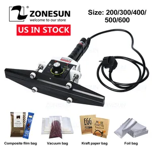 ZONESUN Прямой нагрев импульсный уплотнитель тепла Алюминий машина для непрерысной герметизации вакуумный композитный Алюминий фольга крафт-бумага упаковщик