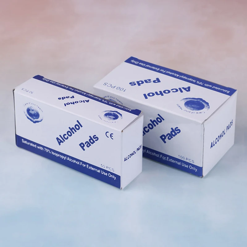100 шт. одноразовые спиртовые влажные салфетки для дезинфекции преп замены Pad