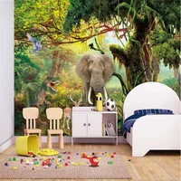 milofi custom wallpaper mural forest children elephant landscape room background wall decoration painting wallpaper