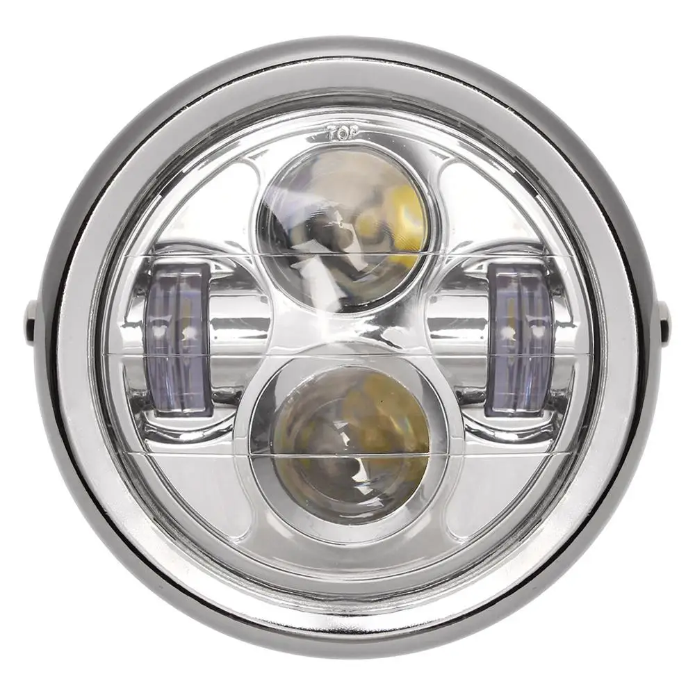 Мотоциклетная светодиодная фара с проекцией 6 5 дюйма в стиле ретро для кафе