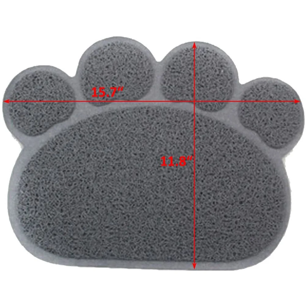 ПВХ собака кошка щенок котенок миска для еды водный коврик в форме лапы Кормление