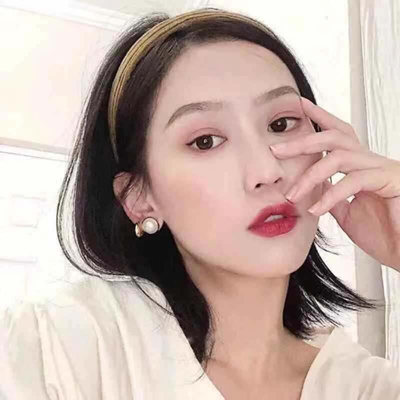 Новый Винтаж Мода имитация жемчуга металлические золотые серьги-гвоздики 4