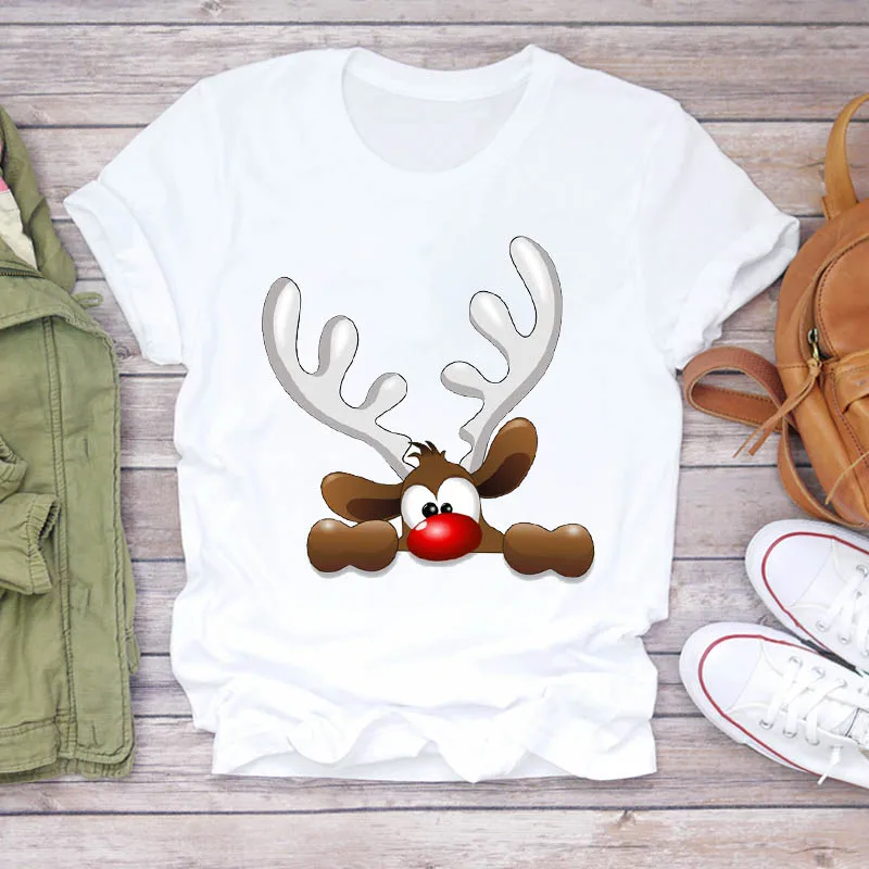 

Fashion Cartoon Holiday Mom Life Mama Tree 90s Merry Christmas Print Lady Women T-shirts Top Ladies Graphic Female aesthetic Tee