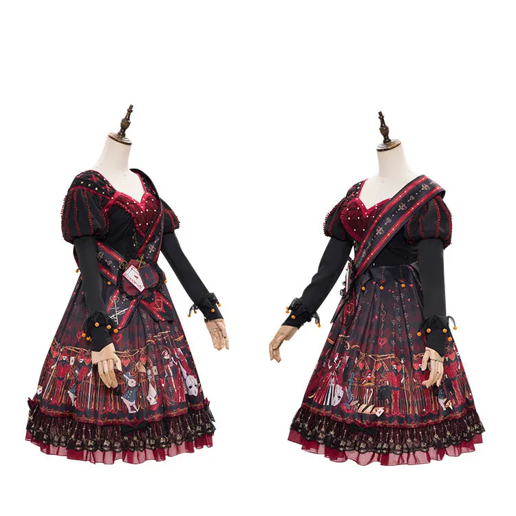 

Red Heart Queen ~ Gothic Lolita Dress Long Sleeve Party Dress by YLF