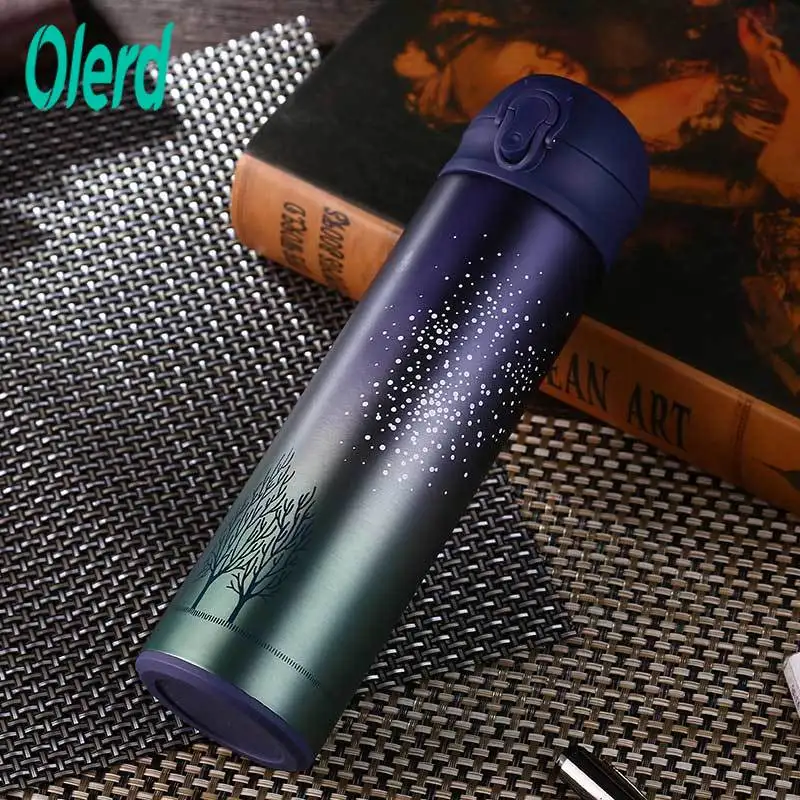 

Olerd New Design Double Wall Stainless Steel Vacuum Flasks 500ml Thermos Cup Coffee Tea Milk Travel Mug Thermo Bottle Thermocup