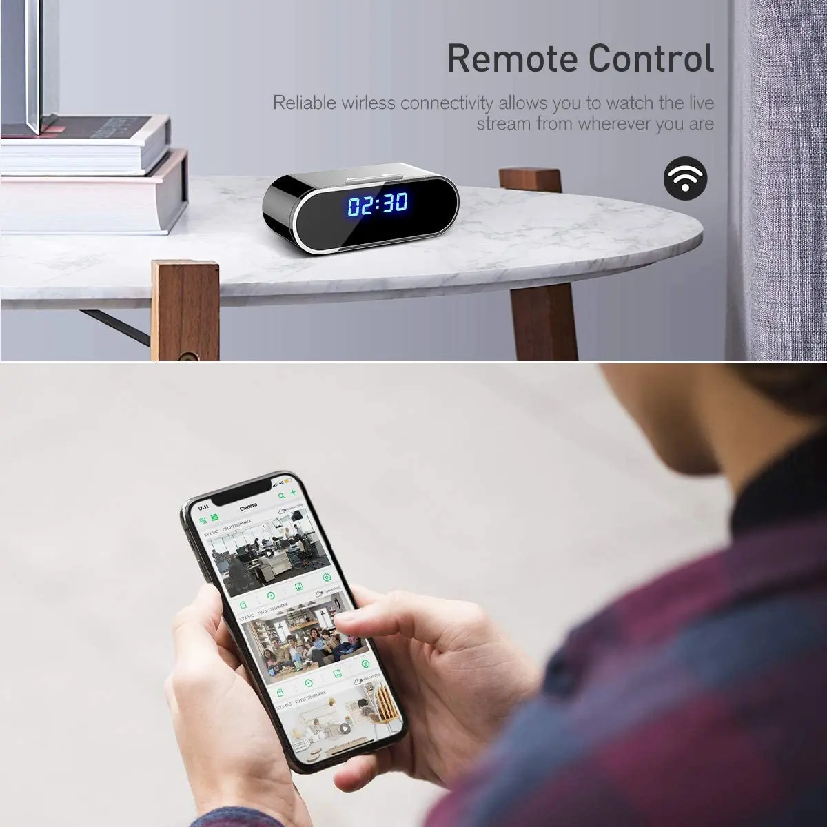 Мини-камера с часами HD Wi-Fi скрытым ИК ночным видением | Электроника