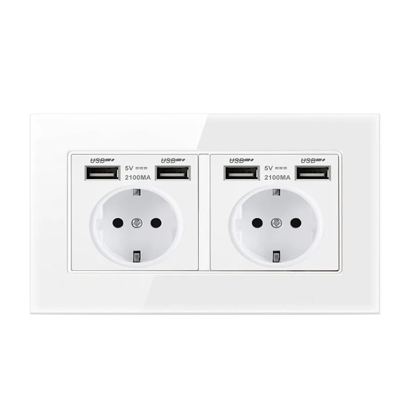Зарядное устройство G11 PSSRISE с двумя USB портами европейский стандарт