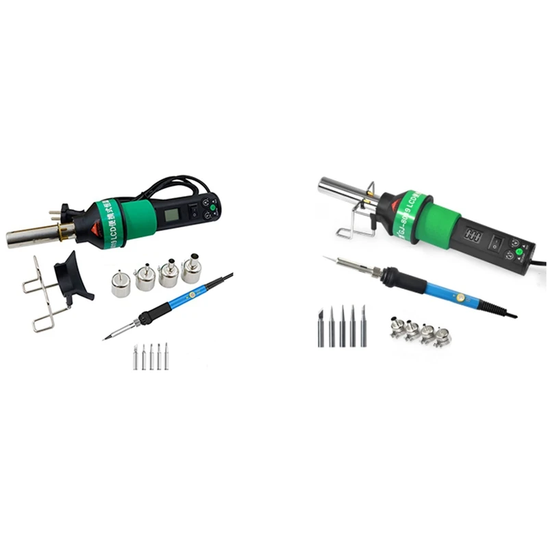 

8019LCD Adjustable Temperature Hot Air with Four Nozzles and Electric Soldering Iron