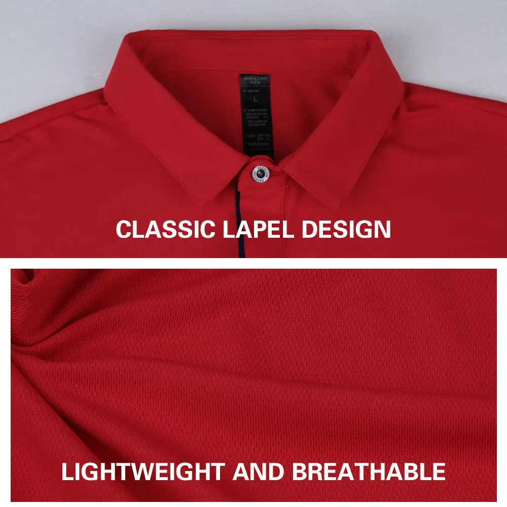 Lightweight Breathable Golf Wear Team Outdoor Sports Shirt Quick Dry Men's Golf Short Sleeve Shirt Summer Casual Lapel T-Shirt