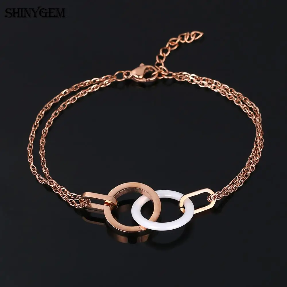 ShinyGem Модный кристалл Druzy/керамические браслеты очарование из нержавеющей