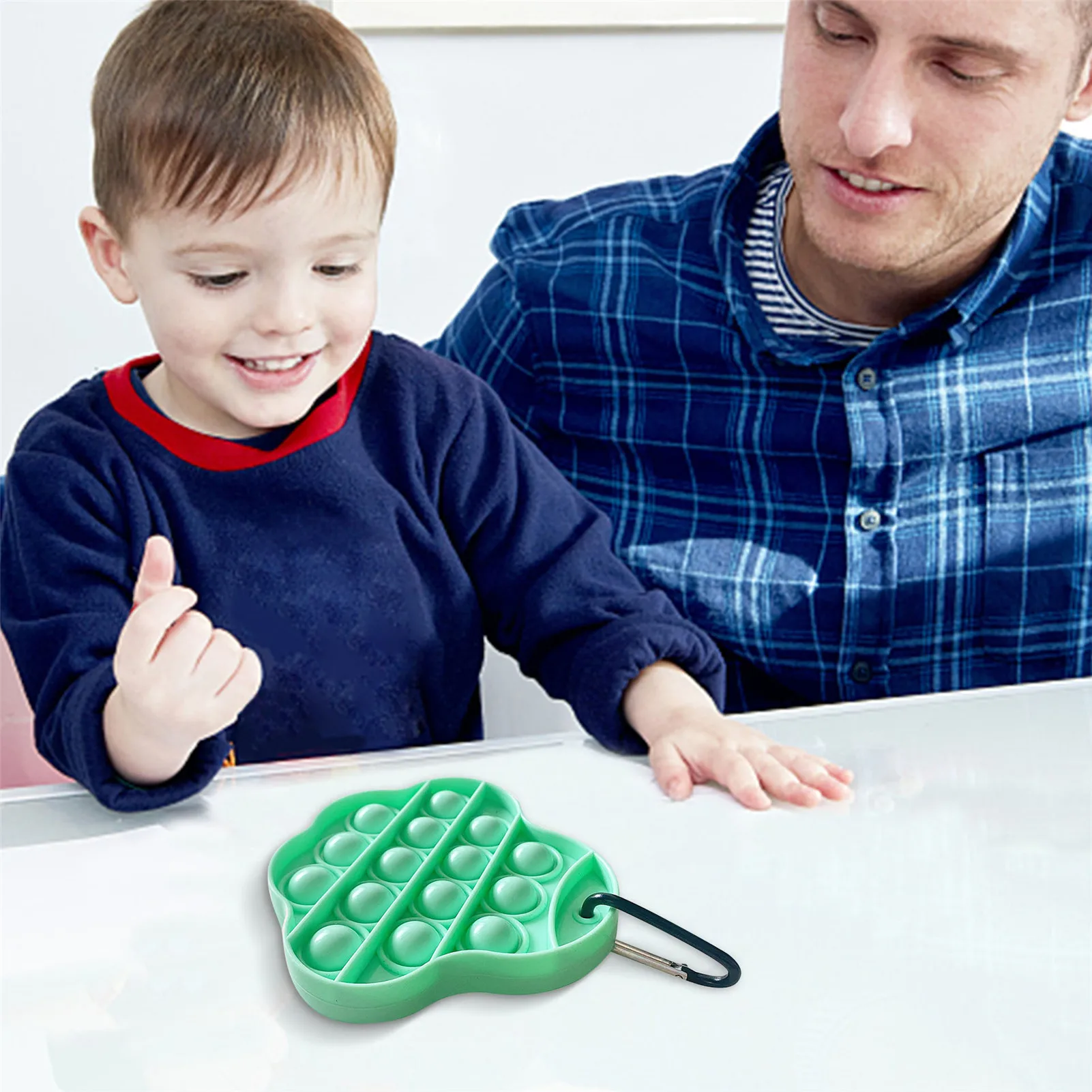 

Early Education Toy Bubble Sensory Toy Silicone Safe Fidget Toy Keychain Puzzle Game Baby Sensory Toys Reusable And Washable