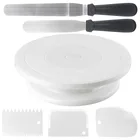 Пластиковый поворотный стол для торта, вращающийся пластиковый нож для теста, крема для украшения торта, поворотный стол подставка для пирожных, инструменты для выпечки сковородка 
