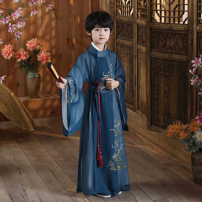 

Весенняя осенняя одежда для мальчиков в старинном стиле, костюмы для косплея, костюмы для выступлений, костюм молодых мастеров Тан, одежда д...