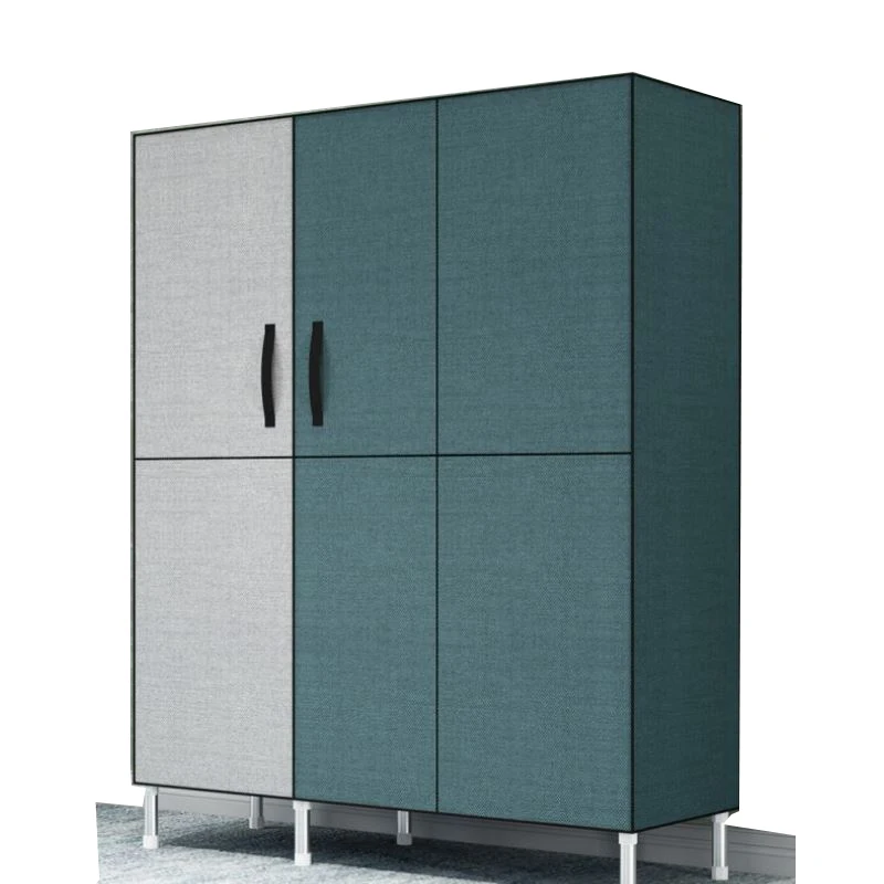 Простой гардероб стальная труба уплотненная Ткань Шкаф простой экономической