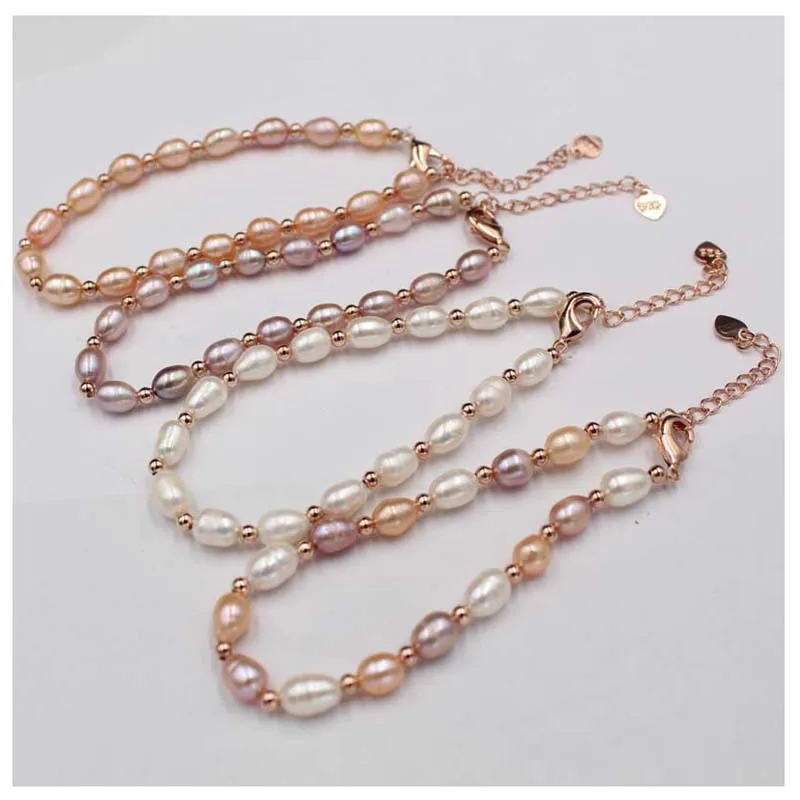 Оптовая продажа с фабрики натуральный пресноводный жемчуг браслеты для женщин