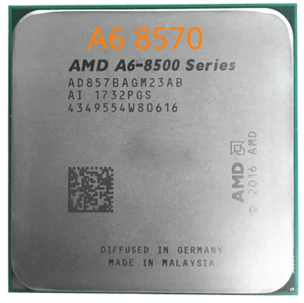 AMD A6 Series 8570 3 5 ГГц 65 Вт двухъядерный процессор AD875BAGM23AB разъем AM4|Процессоры| |