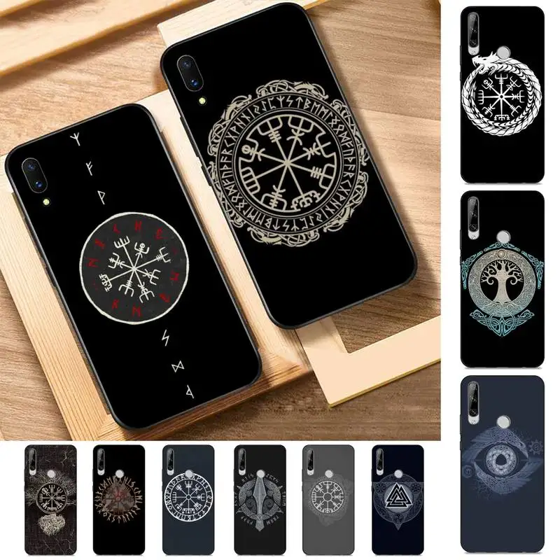 

YNDFCNB Viking Rune Vegvisir Phone Case for Huawei Y 6 9 7 5 8s prime 2019 2018 enjoy 7 plus