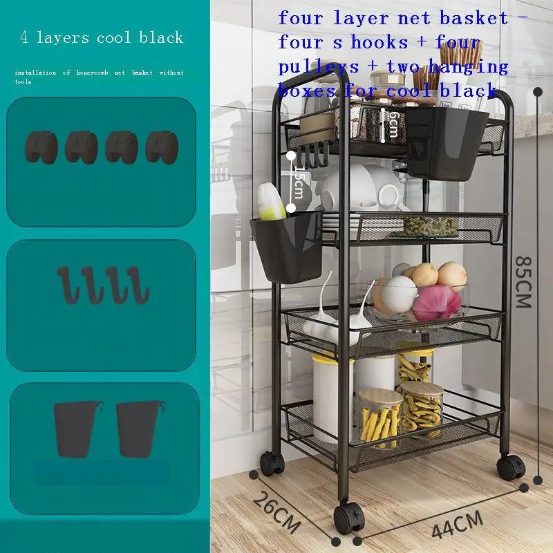 

Mensole Cosas Home Repisas Scaffale Articulos De Cocina Sponge Holder Shelf Organizer Kitchen Storage with Wheels Trolleys Rack
