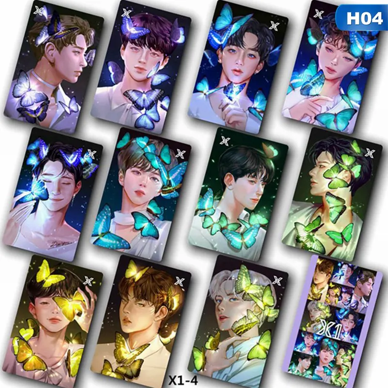 4 10 шт./компл. Kpop X1 комбинированные Стикеры для фотокарточек фото Stikcy карта для селфи открытка поздравительная открытка LOMO карта - Цвет: 4