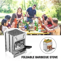 wood burning stove stainless steel folding camp stove portable wood stove for outdoor picnic bbq camping outdoor stove