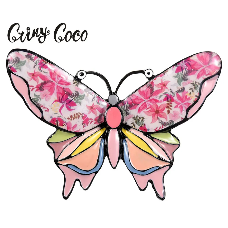 Cring Coco 2019 популярные красивые розовые Броши Булавки с бабочками для женщин сумка