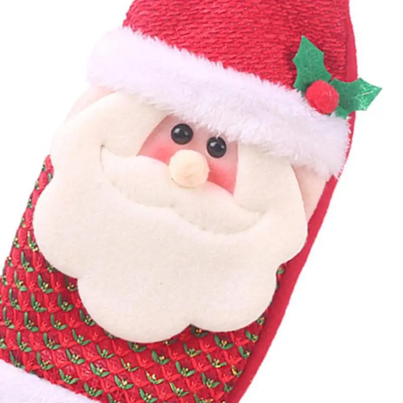 Рождественская Милая мультяшная кукла крышка бутылки вина оригинальность